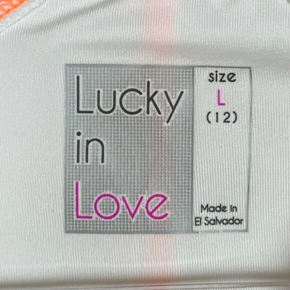 Lucky in Love Women's Size L Snap Polo Shirt - Picture 4 of 8